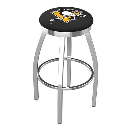 30 Chrome Pittsburgh Penguins Swivel Bar Stool,Accent Ring